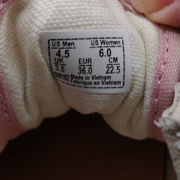 Vans Womens Sneaker Pink Faux Suede Lace Up Walking Shoe Round Toe Low Top 6 - Picture 9 of 10